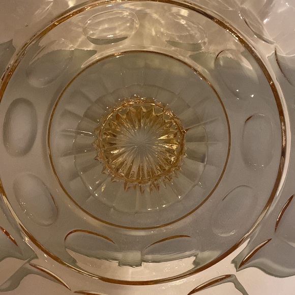 Vintage Imperial Glass of Ohio Amber Footed Pedestal Bowl - Picture 5 of 7